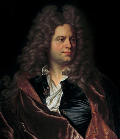 Portrett av den franske forfatteren Jean de La Bruyere (1645-1696) Maleri av den franske skolen på 1600-tallet. Chantilly, Conde-museet av French School