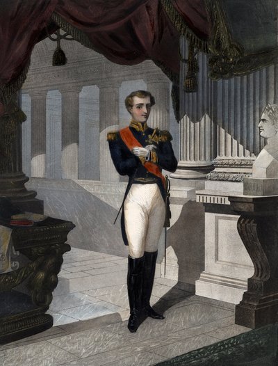 Portrett av kongen av Roma Napoleon II, hertug av Reichstadt (1811-1832) sønn av keiser Napoleon I (1769-1821)» Gravering av Pernel av French School