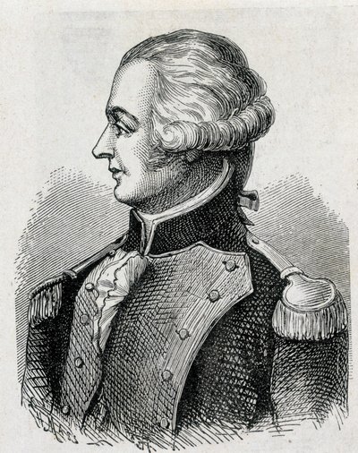 Portrett av Marquis de Jouffroy (1751 - 1832) - i "" Album of Science; berømte lærde; Grandes funn""" 1896. av French School