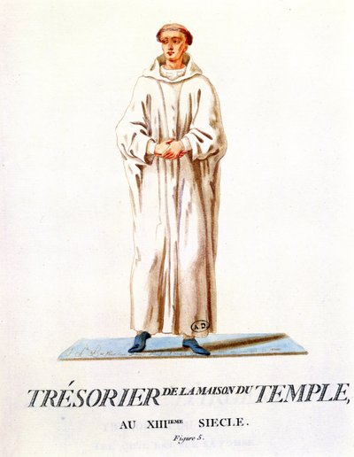 Portrett av kassereren i tempelhuset, 1786 (wc på papir) av French School