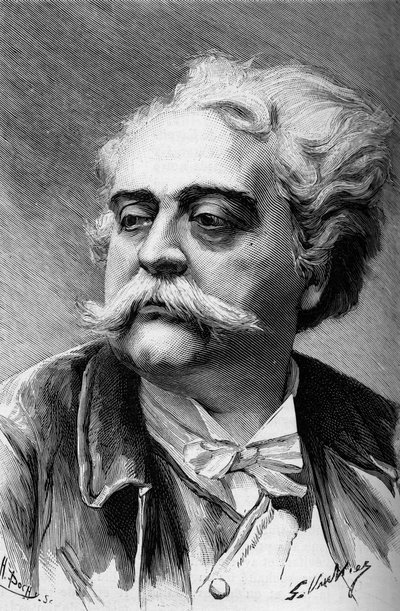 Portrett av maleren og skulptøren Albert Ernest Carrier Belleuse (1824-1887), i den illustrerte verden 1887. av French School