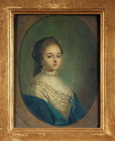 Portrett av forfatteren Madeleine de Scudery av French School