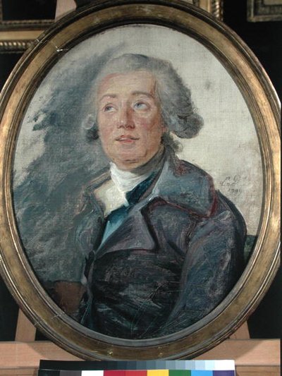 Portrett antas å være Marie-Joseph Chenier (1764-1811) 1799 av French School