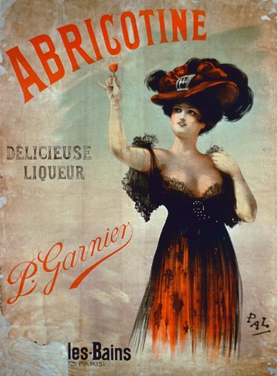 Plakatreklame Abricotine, laget av P. Garnier, Paris av French School