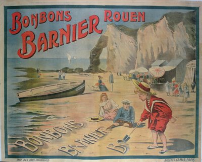 Plakat reklame Barnier søtsaker av French School
