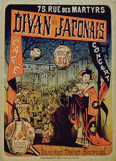 Plakat reklame japansk sofa, Paris av French School