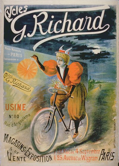 Plakatreklame G. Richard Cycles, Paris av French School