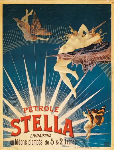 Plakat som reklamerer for Stella bensin, 1897 av French School
