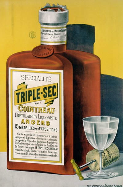 Plakatreklame Triple Sec Cointreau laget i Angers av French School