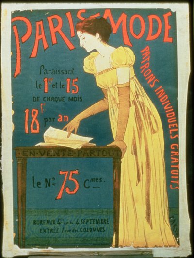 Plakatreklameabonnement på Paris Mode Magazine av French School