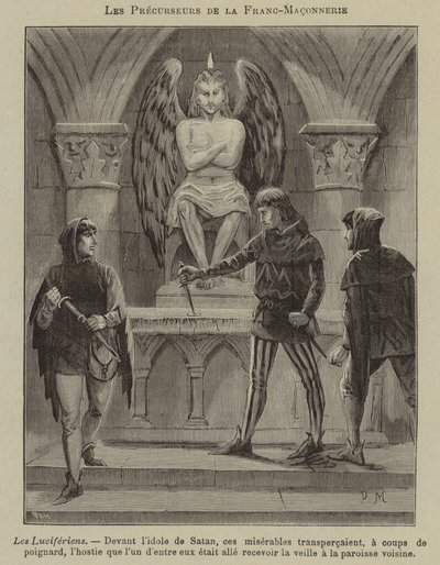 Forløpere for frimureriet: Luciferianerne (gravering) av French School