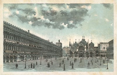 Lokaler til Salviati Jesurum & Co, Venezia (chromolitho) av French School