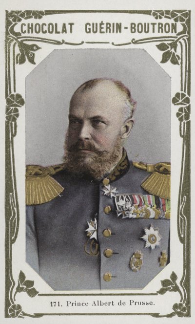 Prins Albert av Preussen (farget bilde) av French School