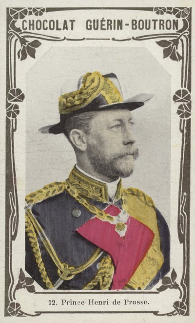 Prins Henrik av Preussen (farget bilde) av French School