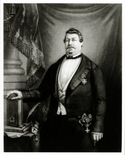 Prins Lucien Murat som stormester i Grand Orient of France, ca. 1855 av French School