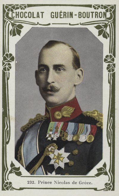 Prins Nicholas av Hellas (farget bilde) av French School