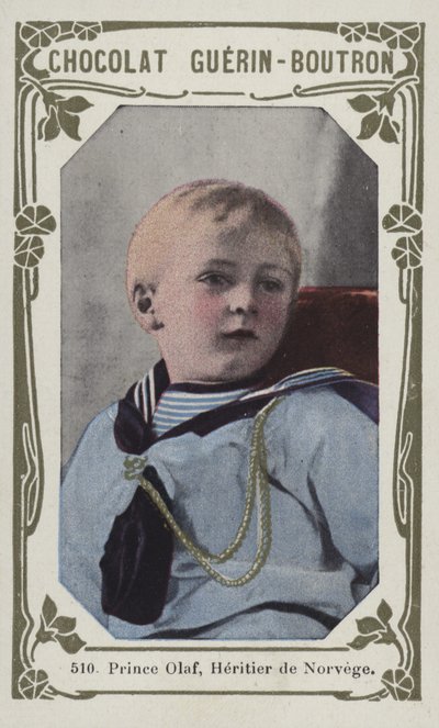 Prins Olaf, Heritier de Norvege (farget bilde) av French School