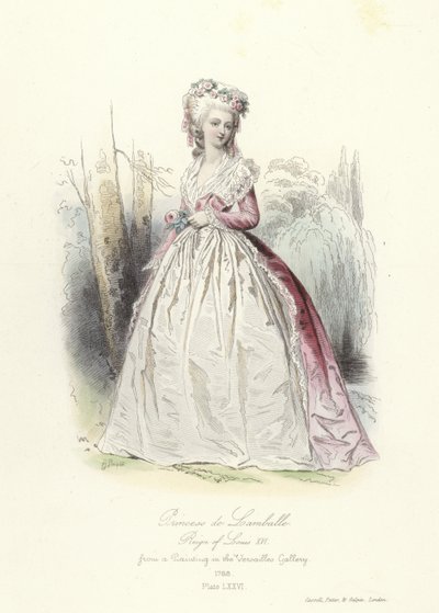 Prinsesse av Lamballe, regjeringstid til Louis XVI av Frankrike av French School