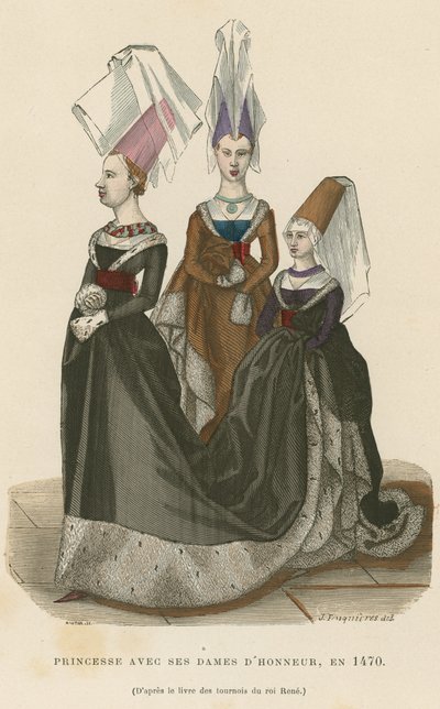 Prinsesse med hennes æresdamer, 1470 av French School