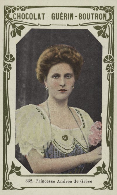 Prinsesse Andree av Hellas (farget bilde) av French School