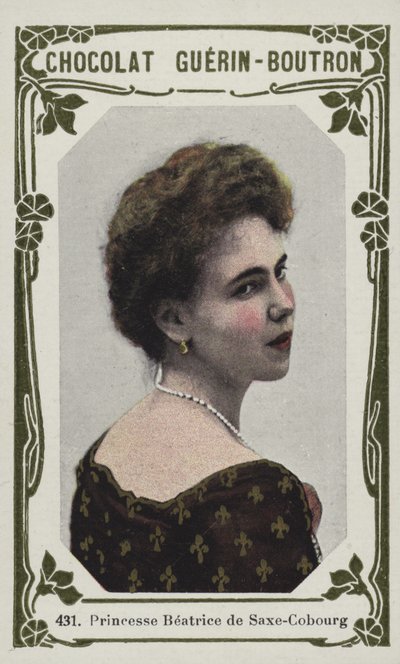 Prinsesse Beatrice av Saxe-Coburg (farget bilde) av French School