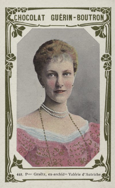 Prinsesse Graetz, tidligere erkehertuginne Valerie av Østerrike (farget bilde) av French School