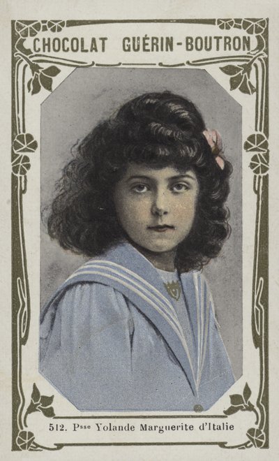 Prinsesse Yolande Marguerite av Italia (farget bilde) av French School