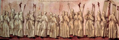 Procession of the White Penitents eller Henry III av French School
