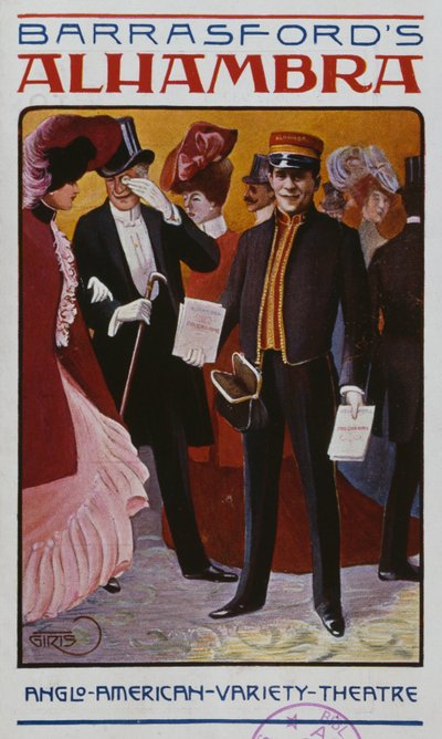 Program for Alhambra Music Hall, ca. 1905 av French School