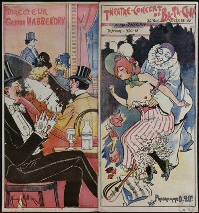 Program for Ba-ta-klanen kafékonsert, ca. 1905 av French School