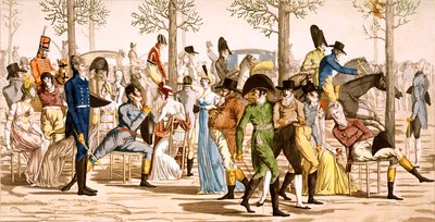 Promenade ved Longchamps, 1802 av French School