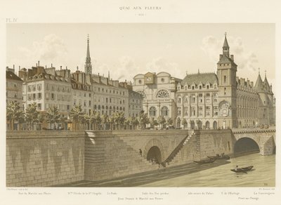 Quai aux Fleurs, 1855 av French School