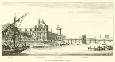 Quai des Tuileries i 1650 av French School