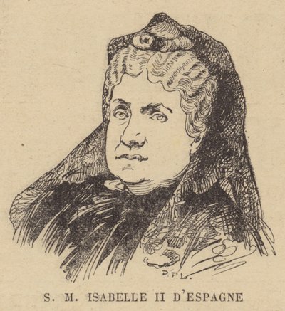 Dronning Isabella II av Spania av French School