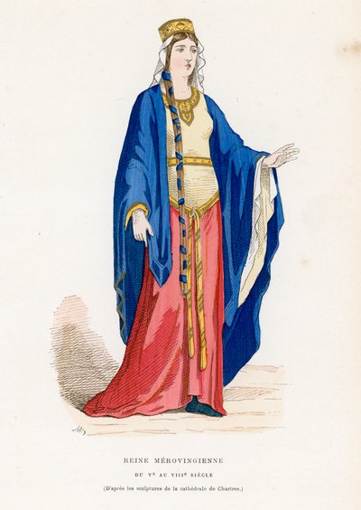 Dronning, fra det 5. til 8. århundre av French School
