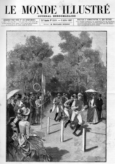 Race for Racing Club ved Bois de Boulogne i 1887. av French School