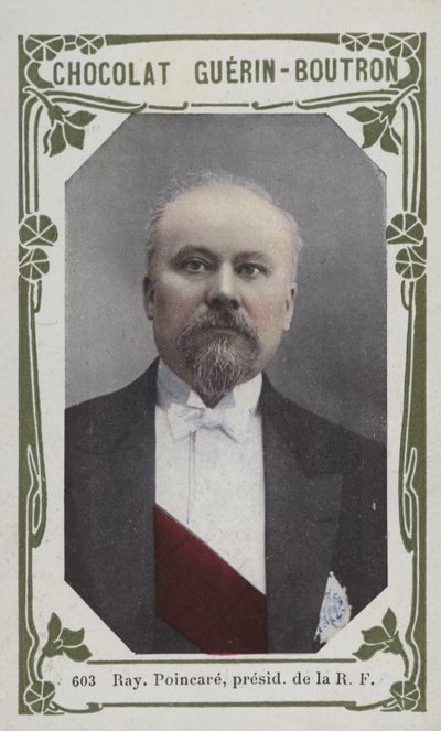 Raymond Poincare, president i den franske republikken (farget bilde) av French School
