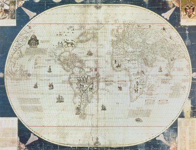 Rc C 2487 Kart over verden, designet av Sebastien Cabot (ca. 1476-1557), 1544 av French School