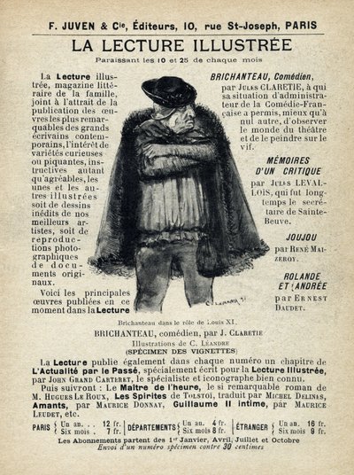 Illustrert lesing. Publisert i quot;Tales de Pantruche et d#39;ailleursquot; av Tristan Bernard, Petite Collection du quot;Rirequot;, F. Juven amp; Compagnie, Paris av French School