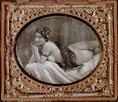 Liggende naken, ca. 1850, fra en fotografibok utgitt i 1980 av French School