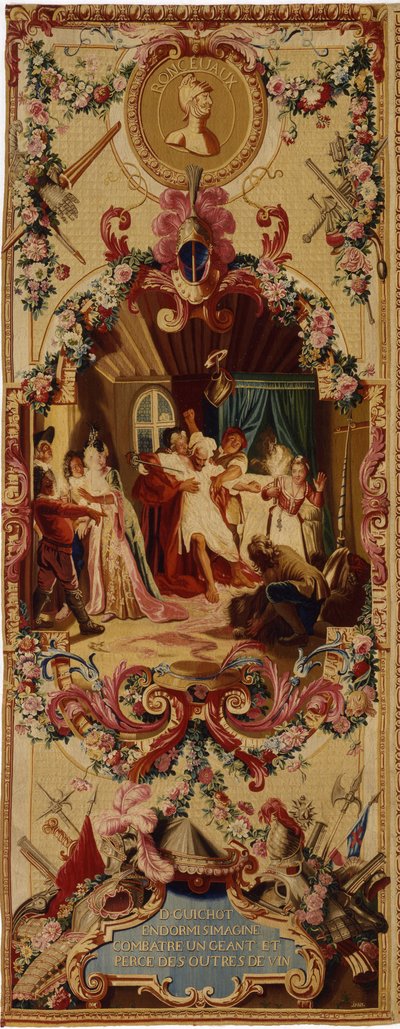 Regence Gobelins billedvev med historien om Don Quixote, 1717-18 av French School