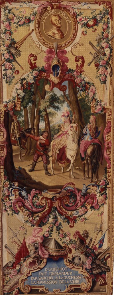 Regence Gobelins billedvev med historien om Don Quixote, 1717-18 av French School