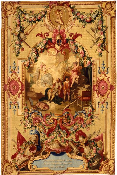 Regence Gobelins billedvev med historien om Don Quixote, 1717-18 av French School