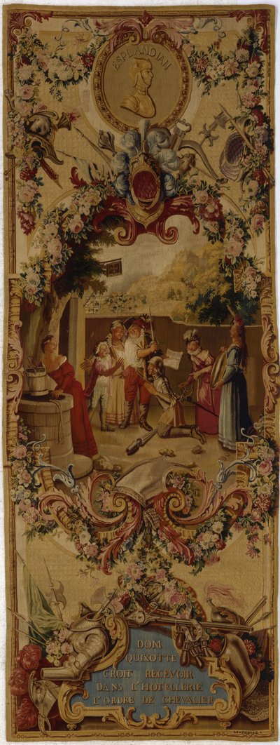 Regence Gobelins billedvev med historien om Don Quixote, 1717-18 av French School