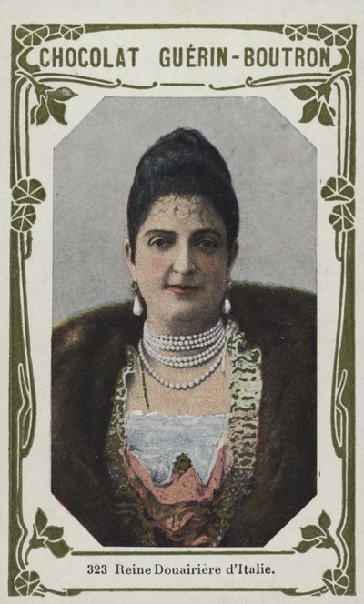 Dronning Douairiere av Italia (farget bilde) av French School