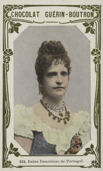 Reine Douairiere de Portugal (farget bilde) av French School