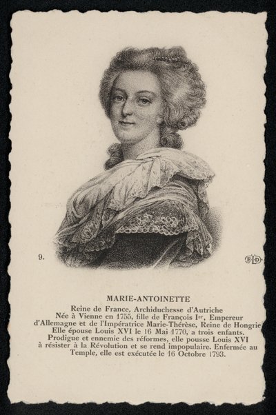 Reine Marie-Antoinette (lito) av French School
