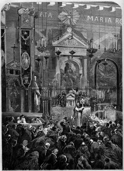 Religious ceremony during the month of Mary (May), Paris av French School