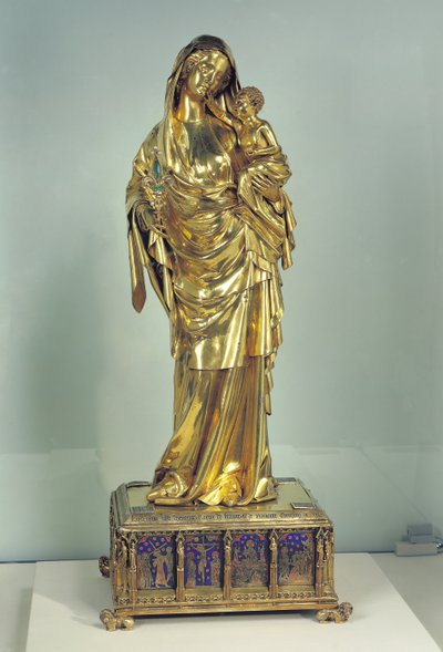 Relikvieskrin av jomfruen av Jeanne dEvreux, c, 1324-29 (gull og sølv) (for detaljer se 110882) av French School
