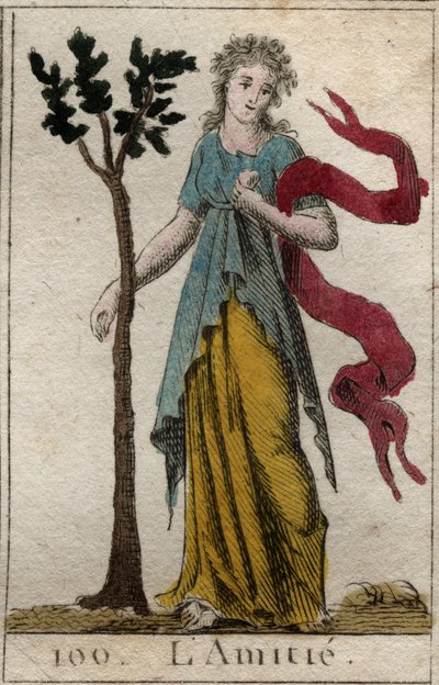 Representation of friendship. From “Mythology of Youth” by Pierre Blanchard 1803. av French School